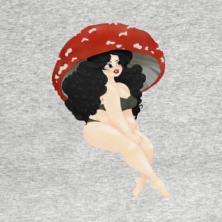 Chubby Pinup Mushroom Pixie T-Shirt